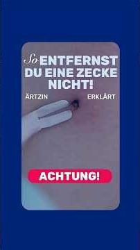 So entfernst du eine Zecke