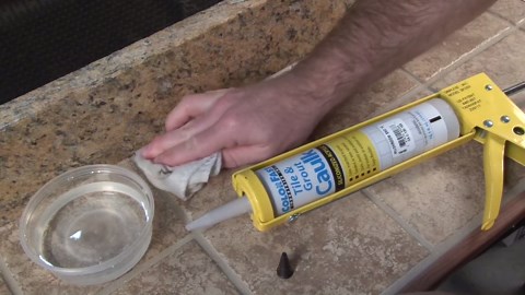 Color Fast Caulk Matched to Custom Building Products (Sable Brown Sanded)