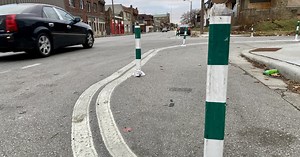 DPW says installation of plastic poles is proving to be a cheap and effective traffic-calming solution