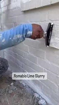 Brick transformation with Romabio Lime Slurry paint.