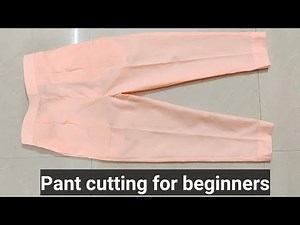 पेंट कटिंग का सबसे आसान तरीका/Pant palazzo with half elastic cutting for beginners in hindi