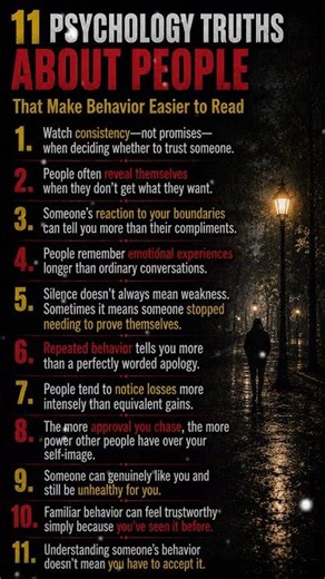 11 Psychology Truths That Make People Easier to Read #psychologyfacts
