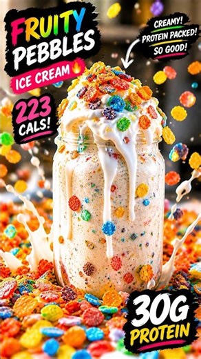 30g Protein Fruity Pebble Ice Cream