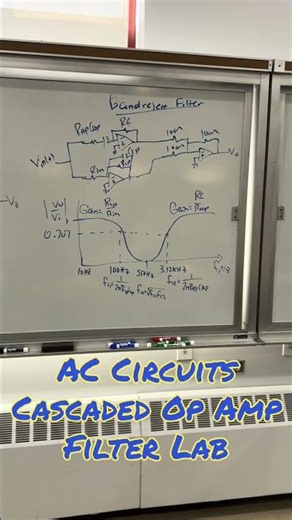AC Circuits Lab on operational amplifiers and active filters #STEM #Engineering #Professor #circuits