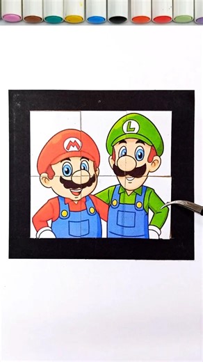 The Super Mario Galaxy Movie Luigi & Mario Paper & Craft Challenge Smart Game 🧩 #supermario #luigi