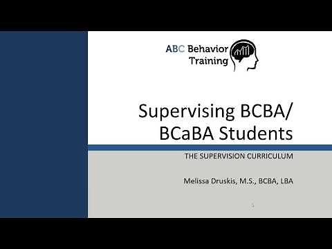 BCBA Supervision Curriculum