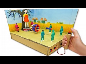 How to Make the SQUID GAME with CARDBOARD 🕹️😲