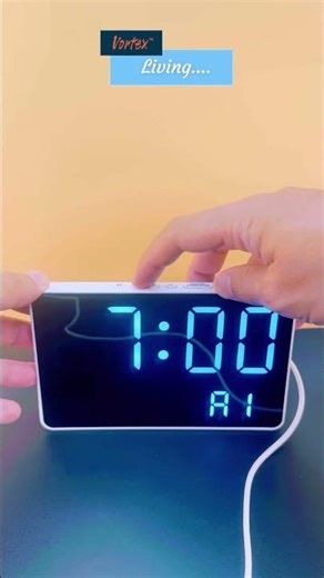 Vortex GH9007WW Digital LED Wall & Desk Clock – Large Display with Temperature, Humidity