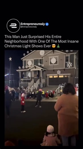 Entrepreneurealy on Instagram: "This is one of the most elaborate Christmas light setups you will ever see 🎄✨ What looks like a simple holiday display is actually a highly engineered system involving thousands of LEDs, custom controllers, and carefully mapped lighting zones across the entire property. Every snowflake, roofline, tree, arch, and color transition has to be programmed, wired, and tested so the entire house lights up in perfect harmony. To reach this level, creators use advanced lig