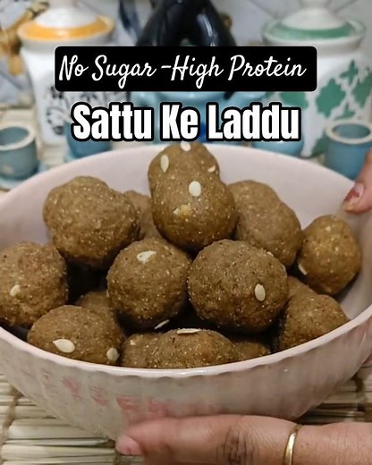 Sattu Ke Laddu | High Protein | No-Sugar #sattu #recipe #food #Laddu #Laddoo ‪@Ismita24‬