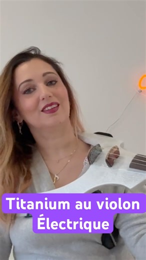 Titanium au violon électrique. Partition offerte. #cover #sheetmusic #violin #violinist #violincover
