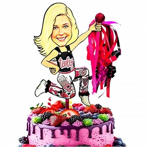 Personalized Cheerleader Cake Topper: Acrobat Party Decoration - Etsy
