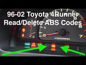 96-02 Toyota 4Runner ABS Complete Guide How To Read Codes & Delete Them Brake