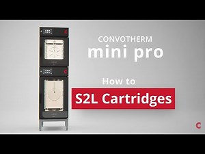 How to change the ConvoClean S2L cartridges in the Convotherm mini pro combi oven?