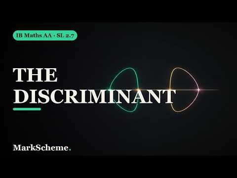 Solving Quadratics & the Discriminant [IB Maths AA SL/HL — 2.7]