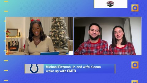 Michael Pittman Jr. and wife Kianna wake up with 'GMFB' on Christmas Day