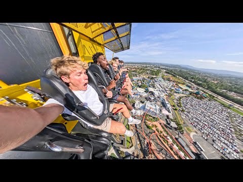 Giant Drop FREEFALL TOWER - Tallest Ride in Southern Hemisphere - Dreamworld