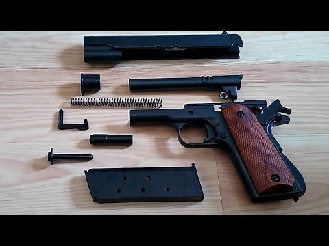 NV054 Denix M1911A1 Colt 45 Pistol Replica Review and Field Strip Procedure.