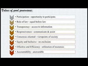 Good Governance | Aims & Values of Good Governance
