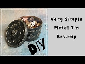 OLD BISCUIT TIN DIY REVAMP ! HOW TO DECORATE METAL TINS