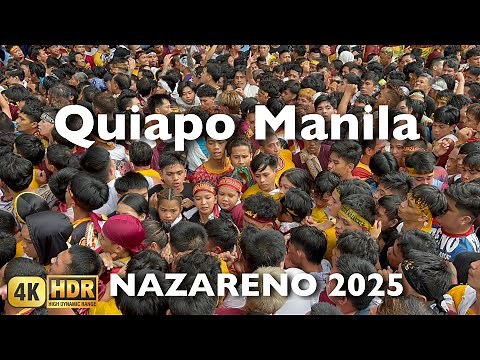 Manila Tour | 4K HDR | Quiapo Fiesta | Nazareno 2025 Traslacion Festival | Philippines