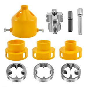 Toorise PVC Thread Maker Tool Efficient Pipe Threader Plumbing Tool Reusable Plastic Pipe Threader for Electric Drill
