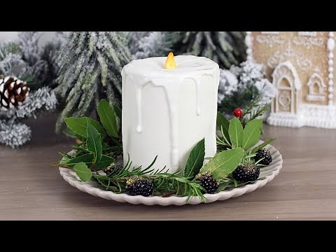 Stunning Christmas Candle Cake / Festive Baking Tutorial 🎄✨