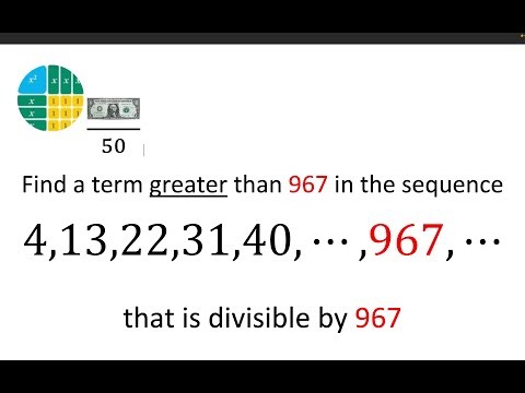 Find a term greater than 967 in the sequence 4,13,22,31,40,⋯ that is divisible by 967