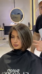 The art of creating ash brown sleek bob hair transformation