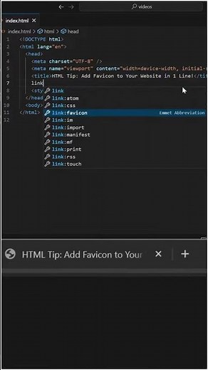 Add a Favicon in One Line | HTML Quick Tip