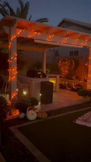 100K views · 307 reactions | Fall nights, flickering lights  Find everything you need for a cozy outdoor setup: https://thd.co/47a4bkx : laurensazhome on IG | The Home Depot | Facebook