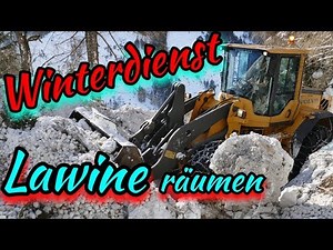 ❄️Winter service❄️ avalanche clearing on municipal road 🚧 🚦
