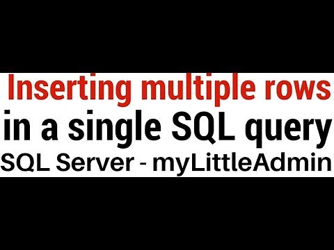 Insert Multiple Rows In SQL Server Of myLittleAdmin Database Table