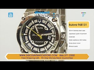 Bulova 96B131 Men's Precisionist Super Accurate Stainless Steel Blue Dial Quartz Watch Review Video
