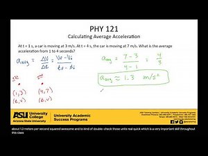 Calculating Average Acceleration
