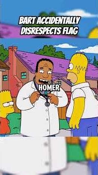 Bart accidentally disrespects flag #Simpsons