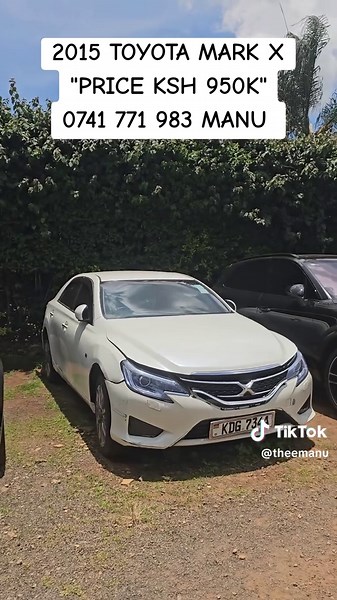 CALL OR WHATSAPP : 0741 771 983 MANU 💰 PRICE: KSH 950,000/= ✔ 50% FINANCING AVAILABLE – Pay Balance Within 24 Months 🔹 Vehicle Specifications • Make : Toyota • Model : Mark • Year : 2015 • Body Type : Sedan • Fuel Type : Petrol • Transmission : Auto • Engine Capacity : 2500 • Vehicle Status : Locally Used 🔹 Description Well-maintained Locally used unit Available for immediate purchase. Flexible 50% financing option makes ownership easier and more convenient. 📍 Location: Kiambu Road For Clean