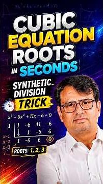 Cubic Equation Roots in Seconds Synthetic Division Trick #shorts #mathsshorts