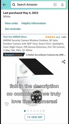 Unboxing of ANRAN Security Camera Wireless Outdoor, 2K Solar Outdoor Camera with 360° View, Smart Siren, Spotlights, Color Night Vision, PIR Human Detection, Pan Tilt Control, 2-Way Talk, IP65, Q1 White https://a.co/d/eiwcIQ0 #camera #useprotection #homesurveillance #alley #video #stressrelief #oncamera #smile #homeprotection #nosubscription #wireless #WIFI #alexa #anrancamera #360DegreeCamera #2k #solar #outdoor #jenngibble @AnranTech Official
