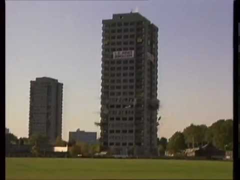 Demolition fail | Hackney Tower Block | Tower Block Demolition | Thames News |1985