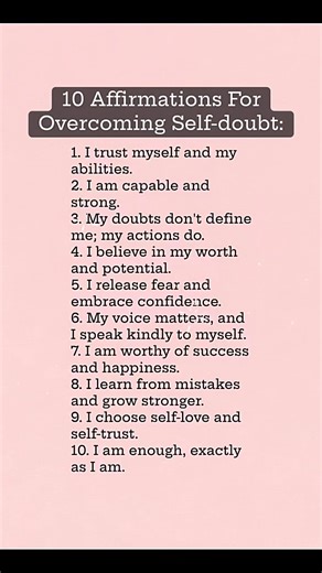 Unleash your inner strength! Repeat these affirmations to overcome self-doubt and unlock your potential: Follow us for inspiration and guidance! 💕 🌟💪🙏 #selfdiscovery #love #family #empowerment #healingjourney #personalgrowth #returntopower #relationshiptips | Aguwanyi Super