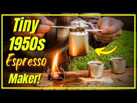 See this Tiny 1950s Camping Espresso Kit in Action! | Only 13 oz!