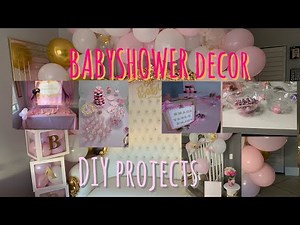 #diybabyshower #girlytheme DIY BABYSHOWER SETUP || dollar tree crafts