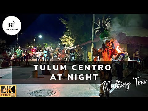 Nightlife in Tulum Centro | Riviera Maya | Mexico | 4K