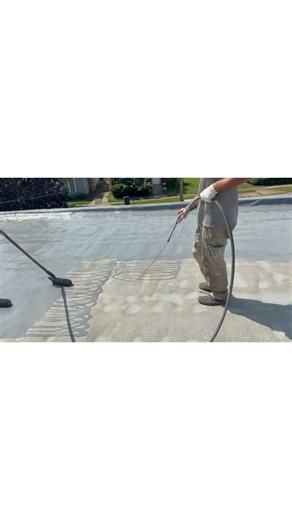 Silicone Coating "Snake and Rolled on Commercial Roof in Sandusky, Ohio #construction #roofing