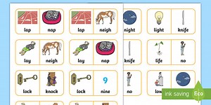 'l' and 'n' Minimal Pair Dominoes