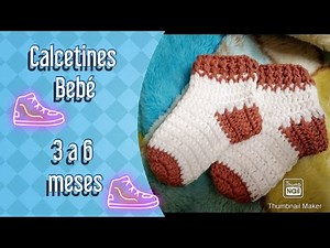 🔴 Calcetines de bebé - 3 a 6 meses #crochetdiy #bebe #tutorial