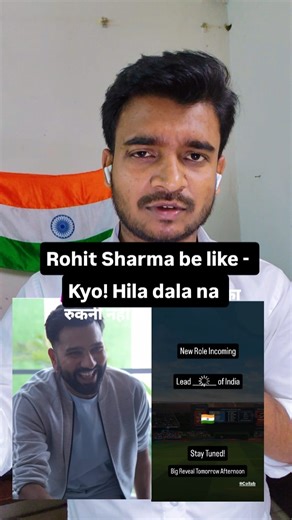 Raushan | Cricket Talk | No Fake News on Instagram: "Kyo! Hila dala na💪🔥. Rohit Sharma story . Aaplog batao ki kya fill hoga blank space me Me - ODI captain. @rohitsharma45 #rohitsharma #viralstory #cricket #cricketfans #indiancricketer"