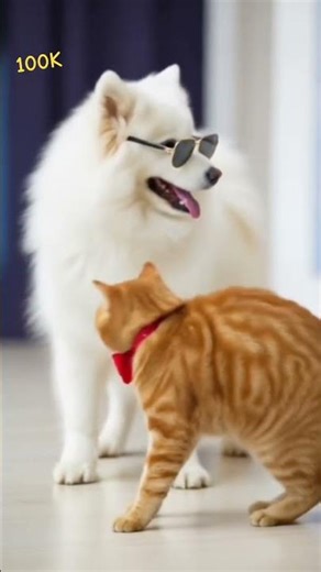 Comedy Dance Battle: Dog’s Rhythm vs Cat’s Attitude! 🕺😹"