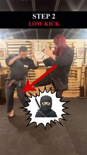 How To Do LOW KICK in a FIGHT 🥷🏻 #Shorts #Kempo #MartialArts